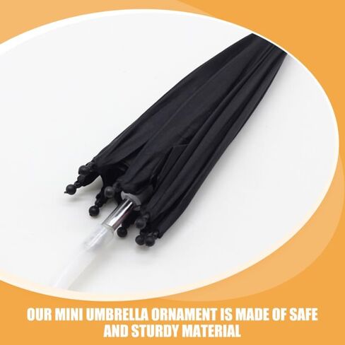 Toyandona Miniature Mybrellas Mini Doll Smbrella Tiny Sunny Rainy Smbrella مقابل 18 بوصة دمية Accssories أسود in Saudi Arabia