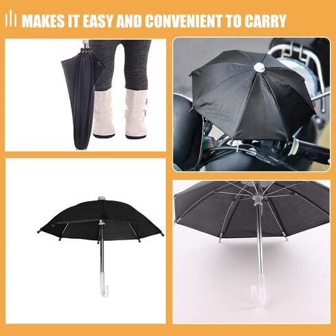 Toyandona Miniature Mybrellas Mini Doll Smbrella Tiny Sunny Rainy Smbrella مقابل 18 بوصة دمية Accssories أسود in Saudi Arabia