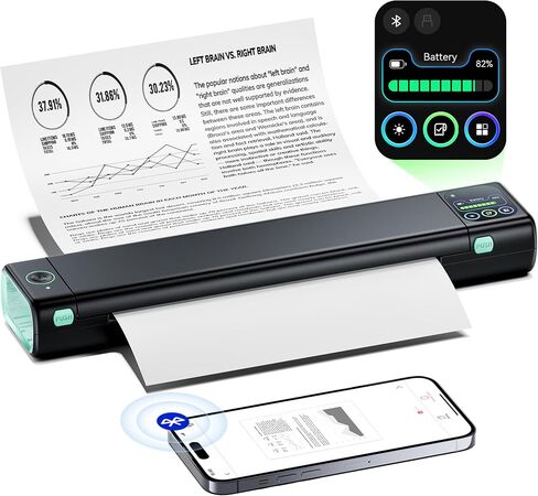 Phomemo 100 Sheets Thermal Paper 8.5 x 11 Inch & Upgraded M08D Thermal Inkless Portable Printer in Saudi Arabia
