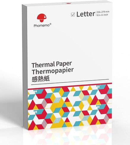 Phomemo 100 Sheets Thermal Paper 8.5 x 11 Inch & Upgraded M08D Thermal Inkless Portable Printer in Saudi Arabia