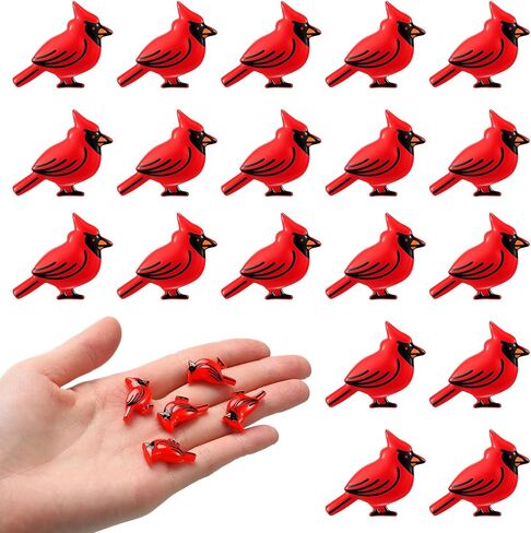 Cinnvoice 60 PCS عيد الميلاد المصغرة الكاردينال تمثال الكاردينال زخرفة عيد الميلاد الطيور الحمراء مصغرة الديكور الراتنجات المصغرة التماثيل التماثيل لعيد الحرف ديي داي دبان هوم دائرة المطبخ in Saudi Arabia