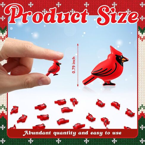 Cinnvoice 60 PCS عيد الميلاد المصغرة الكاردينال تمثال الكاردينال زخرفة عيد الميلاد الطيور الحمراء مصغرة الديكور الراتنجات المصغرة التماثيل التماثيل لعيد الحرف ديي داي دبان هوم دائرة المطبخ in Saudi Arabia