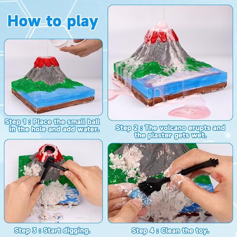 Gemstones Dig Kit,12 Rocks Crystals Excavation Science Kit with 3D Floating Display Case Mining Tools, STEM Education Real Gems for Kids Birthday Gift for Boys Girls in Saudi Arabia