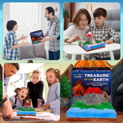 Gemstones Dig Kit,12 Rocks Crystals Excavation Science Kit with 3D Floating Display Case Mining Tools, STEM Education Real Gems for Kids Birthday Gift for Boys Girls in Saudi Arabia