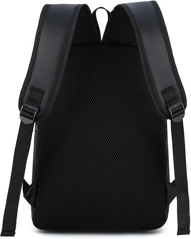 Vintage Leather Backpack for Men 16" Laptop Bag for work Casual Daypack Business Travel Rucksack Waterproof (Deep Black) in Saudi Arabia