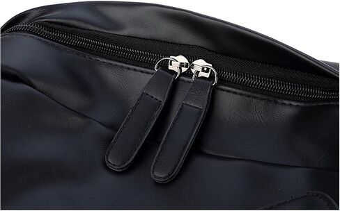 Vintage Leather Backpack for Men 16" Laptop Bag for work Casual Daypack Business Travel Rucksack Waterproof (Deep Black) in Saudi Arabia
