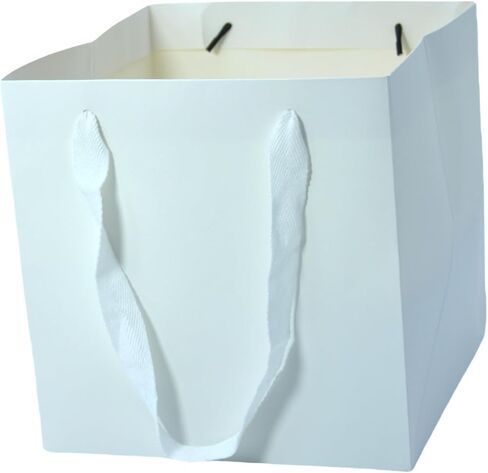 JUNESHE Red Gift Bags with Handles &Tissue Paper, 12 Pack Red Paper Bags, 5.9x5.9x5.9 inch Birthday, Wedding Kraft Bags Bulk, Square Gift Bags Small Size in Kuwait