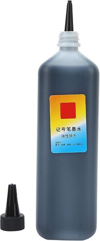 yuugaa marker refill ink ، black ، القائمة على الزيت ، زجاجة ، لأقلام العلامات ، أقلام الملصقات in Saudi Arabia
