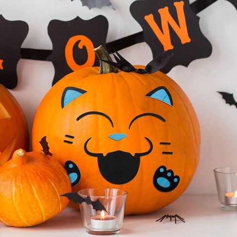 JOYIN 15 Packs Halloween Pumpkin Decorating Stickers, Foam Craft Kit Party Supplies, Party Favors for Kids, Cute Jack O Lantern Face Stickers School Arts Activities Games Gifts in Saudi Arabia