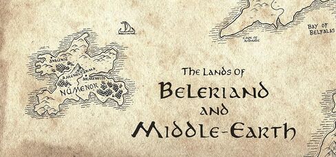 Beleriand and Middle Earth Silmarillion Map - Fantasy Poster Print Home Decor (11x17 inches) in Saudi Arabia