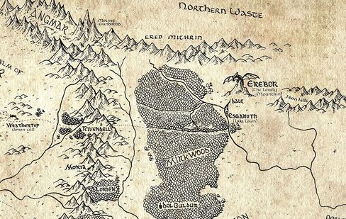 Beleriand and Middle Earth Silmarillion Map - Fantasy Poster Print Home Decor (11x17 inches) in Saudi Arabia