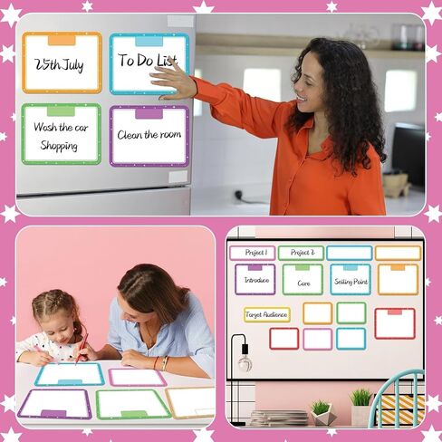 15 Pcs Magnetic Write Wipe Paper Organization Chart Dry Erase Objectives Learning Magnets for Classroom Whiteboard Great for Classroom Goals Targets School Whiteboard Teaching Essential Supplies in Saudi Arabia