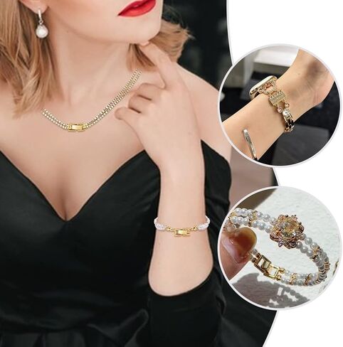 PH Pandahall 12pcs 24K Clasps Plated Flated Clasps مستطيلات المشابك مشابك مجوهرات تمديدات المشبك إغلاق المشبك على المشبك لأساور القلادات المجوهرات DIY ، 14 × 7 ملم in Kuwait