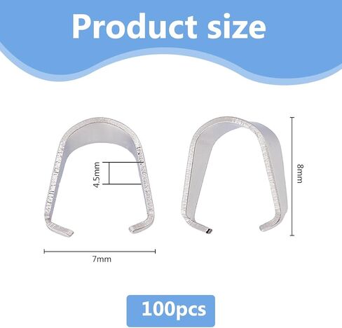 DICOSMETIC 100Pcs Clasps Stainless Steel Snap on Bails Hook Pinch Clip Bail Pendant Necklace Clasps Pendant Bail Connector Hook Pendant Connectors for Jewelry Making 8x7mm in Saudi Arabia