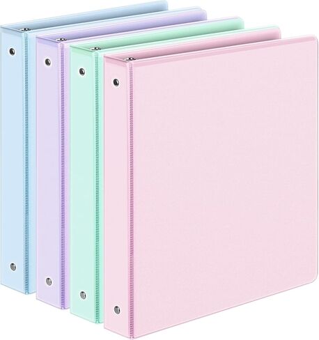 Sooez 2 Pack BinderX 3 Ring Binder 1 Inch, 𝗘𝘅𝘁𝗿𝗮 𝗗𝘂𝗿𝗮𝗯𝗹𝗲 1 Inch Binders 3 Ring Holds 700 Sheets, PVC Free Clear View Binders 1 Inch, Three Ring Binder for School & Office Supplies, A4 in Saudi Arabia