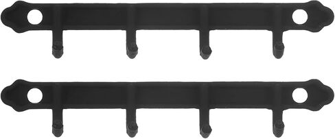 LOGOFUN 2pcs Miniature Wall Coat Rack 1:12 Scale Dollhouse Mini Clothes Hooks Tiny Hanging Hangers for Micro Furniture Accessory - Black in Saudi Arabia