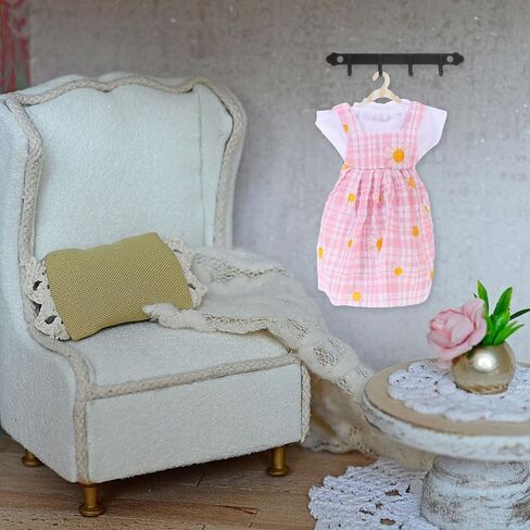 LOGOFUN 2pcs Miniature Wall Coat Rack 1:12 Scale Dollhouse Mini Clothes Hooks Tiny Hanging Hangers for Micro Furniture Accessory - Black in Saudi Arabia