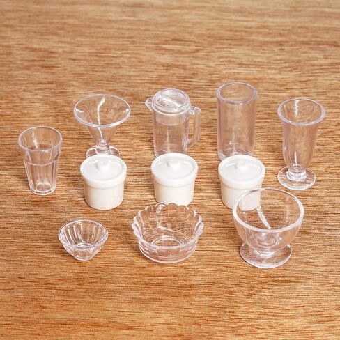 Odoria 1/12 Miniature Bowls and Glasses 11Pcs Dollhouse Decoration Accessories in Saudi Arabia
