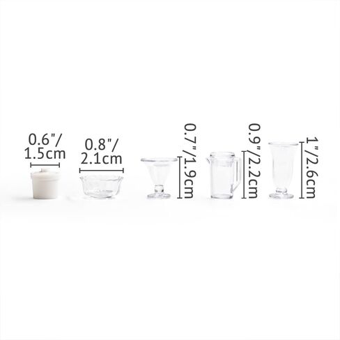 Odoria 1/12 Miniature Bowls and Glasses 11Pcs Dollhouse Decoration Accessories in Saudi Arabia