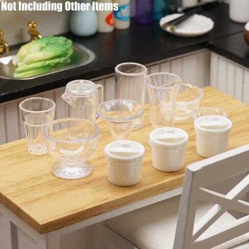 Odoria 1/12 Miniature Bowls and Glasses 11Pcs Dollhouse Decoration Accessories in Saudi Arabia