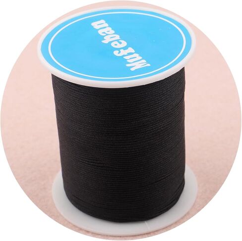 Nylon Twine String for Necklace Bracelet Jewelry Making Beading Cords Threads (Black-1pc, 1.5mm-164feet) in Saudi Arabia