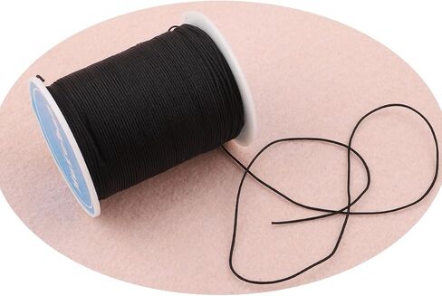 Nylon Twine String for Necklace Bracelet Jewelry Making Beading Cords Threads (Black-1pc, 1.5mm-164feet) in Saudi Arabia
