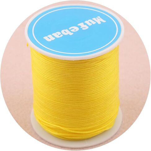 Nylon Twine String for Necklace Bracelet Jewelry Making Beading Cords Threads (Black-1pc, 1.5mm-164feet) in Kuwait