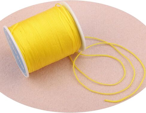 Nylon Twine String for Necklace Bracelet Jewelry Making Beading Cords Threads (Black-1pc, 1.5mm-164feet) in Kuwait