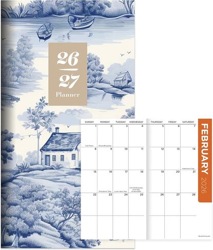 TF Publishing 2026-2027 Vintage Blooms Small Monthly Pocket Planner with 2 Page Large Calendar Grid and Lined Notes Section - 2 Year Pocket Calendar 2026-2027 Perfect for Purse - 3.5in x 6.5in in Kuwait