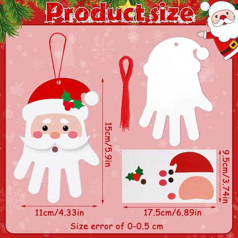Zhanmai 36 مجموعات عيد الميلاد سانتا الحرف اليدوية للأطفال DIY عيد الميلاد الحرف جعل يدويتك الخاصة مجموعة الحلي سانتا للأطفال أنشطة فصول مرحلة ما قبل المدرسة للأطفال in Saudi Arabia