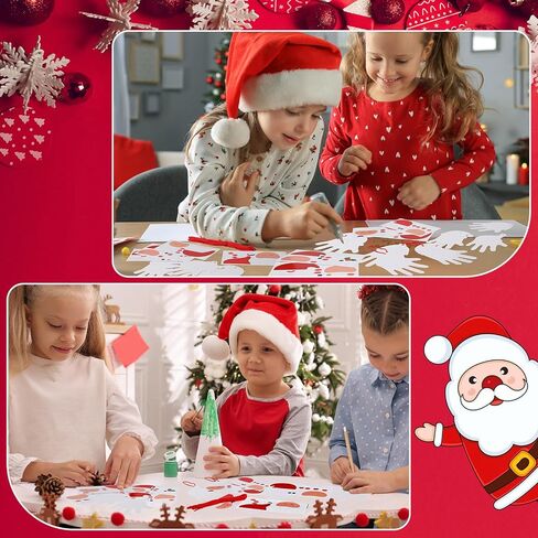 Zhanmai 36 مجموعات عيد الميلاد سانتا الحرف اليدوية للأطفال DIY عيد الميلاد الحرف جعل يدويتك الخاصة مجموعة الحلي سانتا للأطفال أنشطة فصول مرحلة ما قبل المدرسة للأطفال in Saudi Arabia