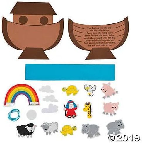 Fun Express Noahs Ark Craft Kit - Makes 12 - Sunday School و VBD والحرف الدينية للأطفال - VBS VOS Factor Bible Schools/Decor in Kuwait