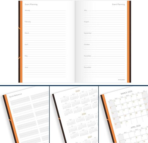 AT-A-GLANCE 2026 Planning Notebook ، DAILY ، 5 "× 8.25" ، Plan Small ، Plan. يكتب. تذكر. ، CaseBound ، Gray (7062013026) in Saudi Arabia