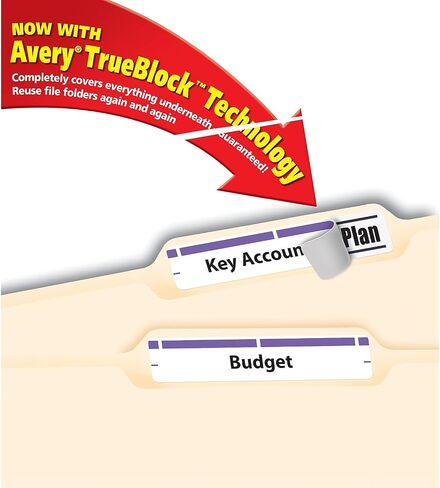 Avery 5666 ملصقات ملفات دائمة ، 1/3 قطع ، 750/PK ، الأرجواني in Saudi Arabia