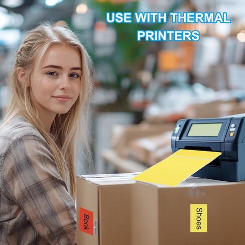 PATIKIL Colored Thermal Labels 5x3 Inch, 300 Pcs Color Direct Thermal Printer Sticker Label Rectangle Adhesive Paper Sticker Roll for Shipping Address Mailing Name, Pink in Saudi Arabia