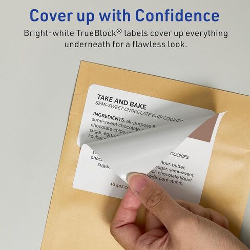 Avery TrueBlock Matte White Square Labels ، Sure Feed Technology ، 4 "× 4" ، 100 ملصقات بيضاء غير لامعة ، ليزر/نفث الحبر ، رائع للتغليف وتجارة المنتجات in Saudi Arabia