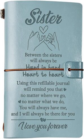 هدايا أخت من مجلة Sister Leather ، هدايا أعياد الميلاد الشقيقة ، إلى أختي 140 صفحة محمولة جلدية قابلة لإعادة التعبئة ، هدايا عيد الميلاد يوم التخرج لأخت الأخت من الأخ in Kuwait
