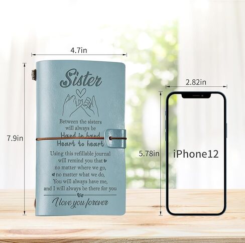 هدايا أخت من مجلة Sister Leather ، هدايا أعياد الميلاد الشقيقة ، إلى أختي 140 صفحة محمولة جلدية قابلة لإعادة التعبئة ، هدايا عيد الميلاد يوم التخرج لأخت الأخت من الأخ in Kuwait