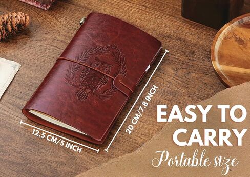 InnoBeta Owl Gifts Journal for Owl Lover - 7.8"x5" Leather Embossed Refillable Notebook - Gifts for Appreciation, Congratulations, Christmas and Birthday in Saudi Arabia