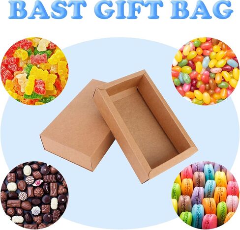 26 PCS RECTANGER DRIVER Kraft Boxes Small Crafts Cardboard صناديق التعبئة الحاضرات الصناديق للتغليف لصالح الحفلات ، وحرف الحلوى والمجوهرات ، 6.5 × 3.7 × 1.6 بوصة (أسود) in Saudi Arabia