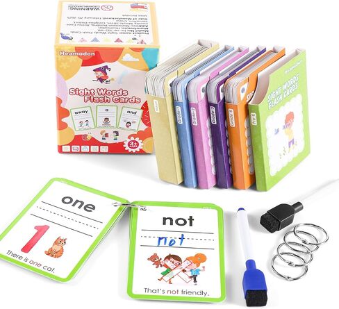 Dolch Sight Words Flash Cards رياض الأطفال ، بطاقات فلاش Toddler تتراوح أعمارهم بين 3-4 in Saudi Arabia