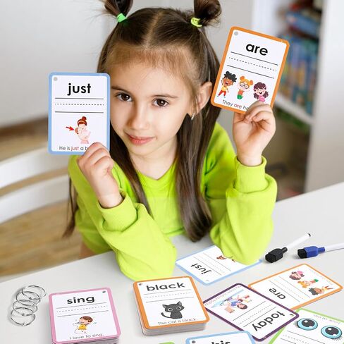Dolch Sight Words Flash Cards رياض الأطفال ، بطاقات فلاش Toddler تتراوح أعمارهم بين 3-4 in Saudi Arabia