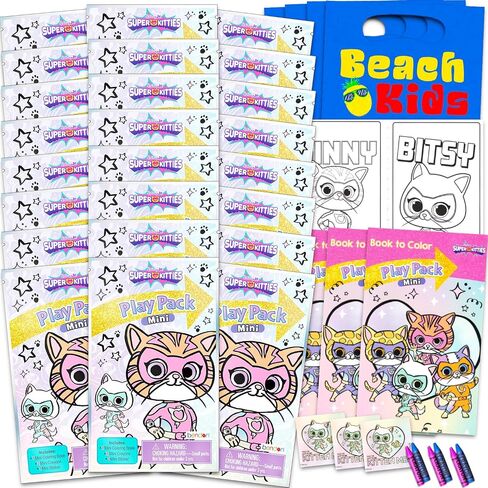 Disney SuperKitties Mini Birthday Party Favors Set - 24 Super Kitties Play Packs for Kids Bundle | Mini Coloring Books, Stickers, More for Goodie Bags Fillers Party Supplies in Saudi Arabia