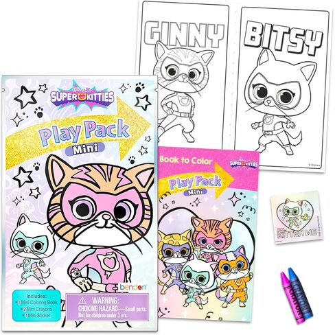 Disney SuperKitties Mini Birthday Party Favors Set - 24 Super Kitties Play Packs for Kids Bundle | Mini Coloring Books, Stickers, More for Goodie Bags Fillers Party Supplies in Saudi Arabia