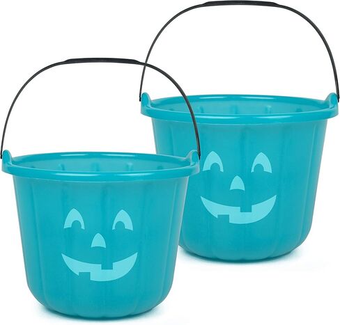 Teal Pumpkin Halloween Trick أو Treat Duchet 8.5 in (1 Pack)-Teal Pumpkin Project Project Project Allergy-Fliendy Candy Pail Supplies and Party Decoration Form in Saudi Arabia