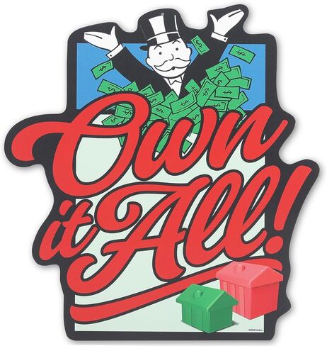 Hasbro Monopoly Straight Hustlin' Since 1935 Round Metal Sign - Fun Monopoly Wall Decor for Game Room or Man Cave in Saudi Arabia