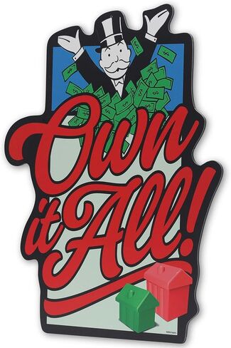 Hasbro Monopoly Straight Hustlin' Since 1935 Round Metal Sign - Fun Monopoly Wall Decor for Game Room or Man Cave in Saudi Arabia