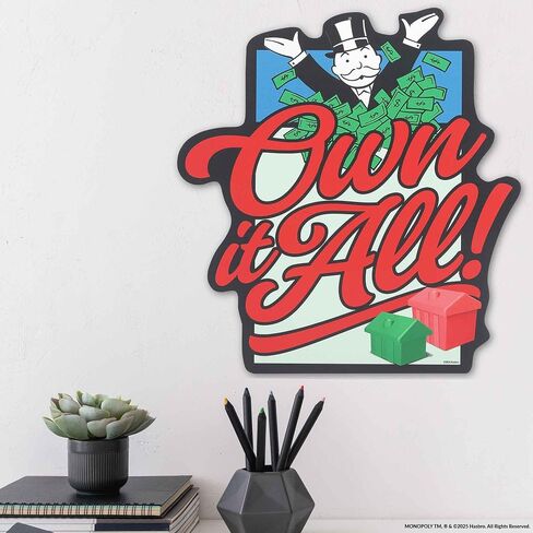 Hasbro Monopoly Straight Hustlin' Since 1935 Round Metal Sign - Fun Monopoly Wall Decor for Game Room or Man Cave in Saudi Arabia