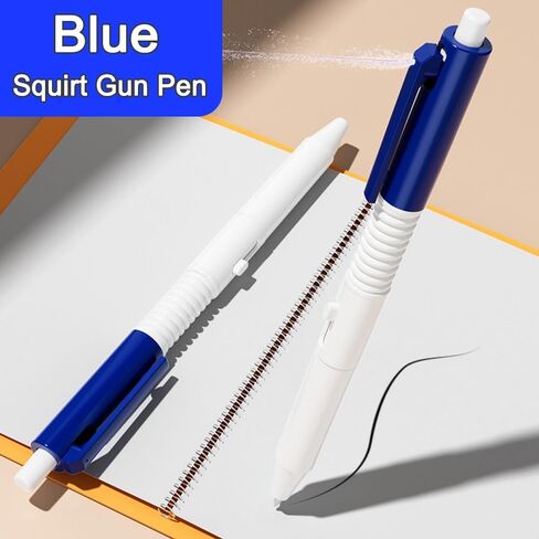 2pcs قلم مضحك الذي يبرز الأقلام الإبداعية للماء بخاخ بخشها بندقية ماء مزيفة من المزح والحيل الكتابة والرش in Kuwait