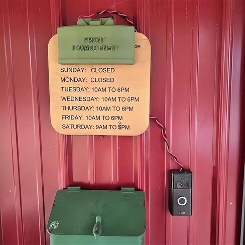 Doorbell Gift Perfect for Pranks and Security Front Toward Enemy Fake Mine Prop Do Not Disturb Door Bell Button No Soliciting Sign Cover Kit Funny Pranks Joke Gag Stuff Gifts Adults Home Decor (1set) in Saudi Arabia